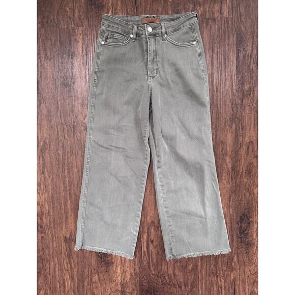 Judy Blue Green Wide Leg Jeans Boho Casual Cotton NWOT - Picture 2 of 7